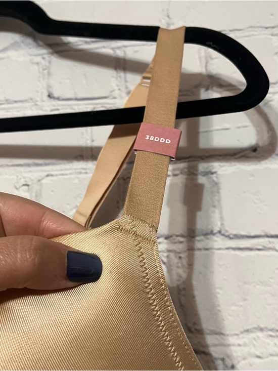 Cacique Max Boost Plunge Everyday Push Up Underwire Bra Tan Natural Nude 38 DDD - Picture 3 of 10